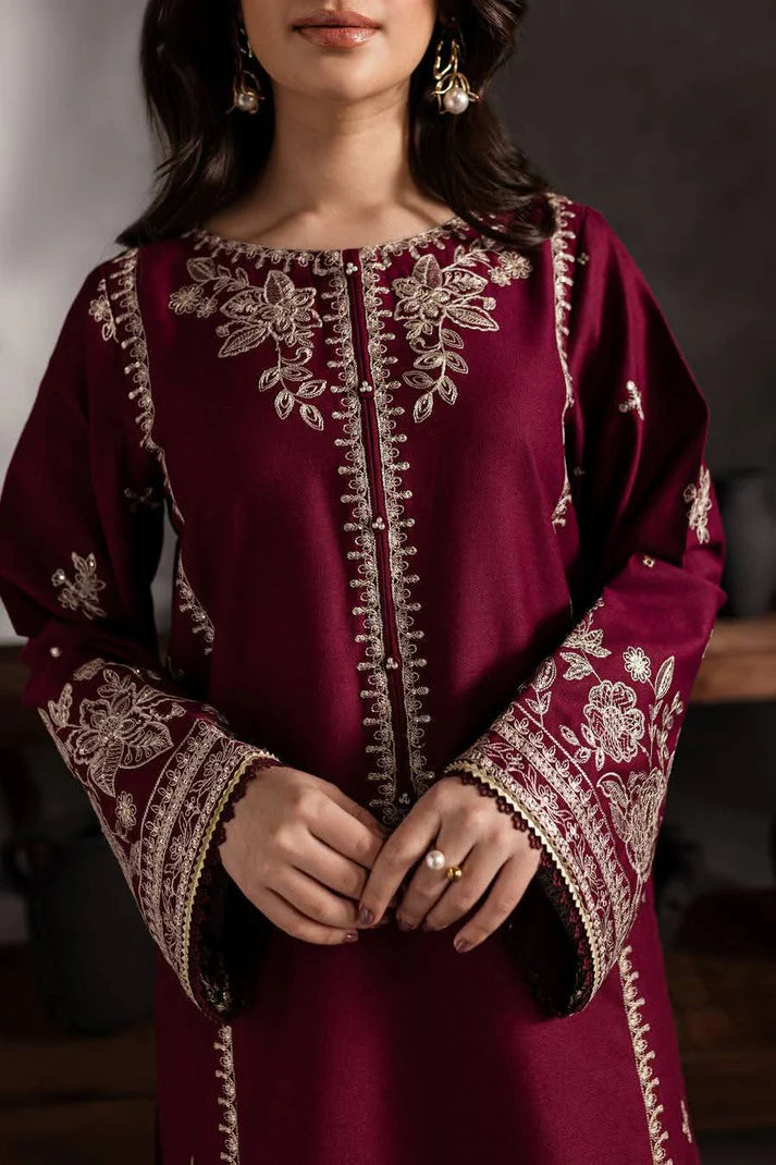 Alm ( Stitched Emb 2 Pcs) With Plazo