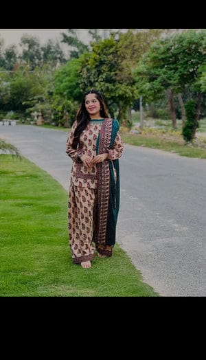 HAPPY LAWN DIGITAL PRINT 3PC STITCHED FOR GIRLS