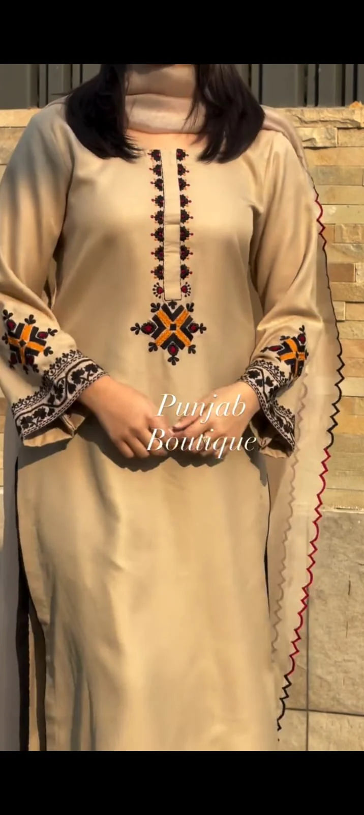 Skin Shine Embroidery 3 Piece Stitched